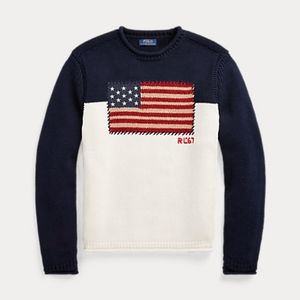 Ralph Laurn Color-Blocked Flag Sweater